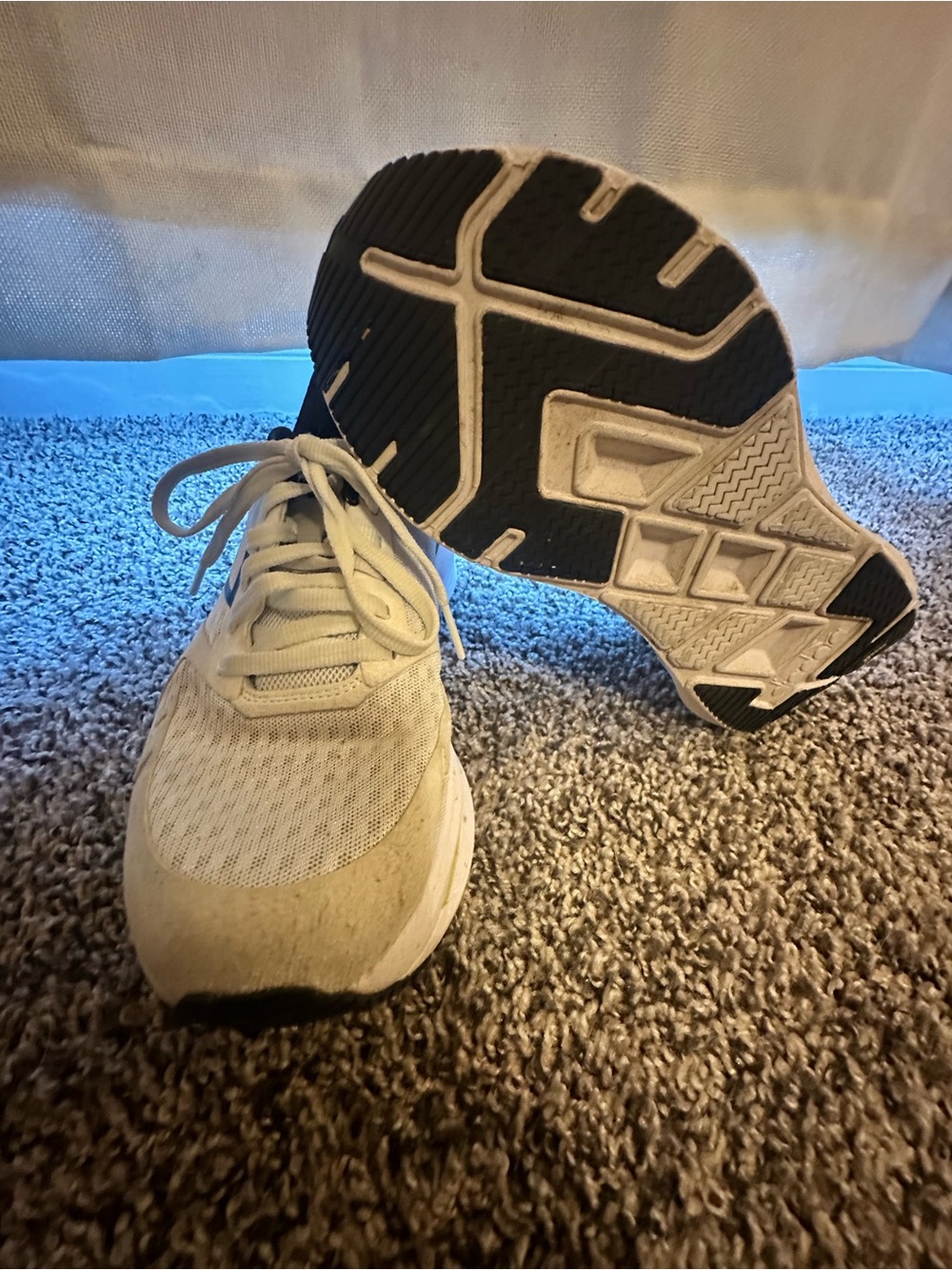 Diadora White and Black Athletic Running Shoes